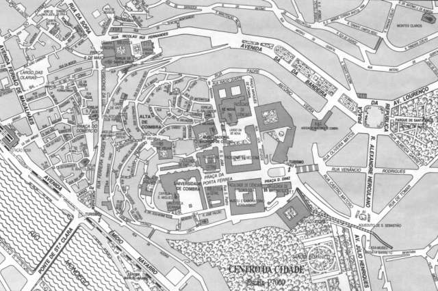 Mapa do Pólo I da Universidade de Coimbra